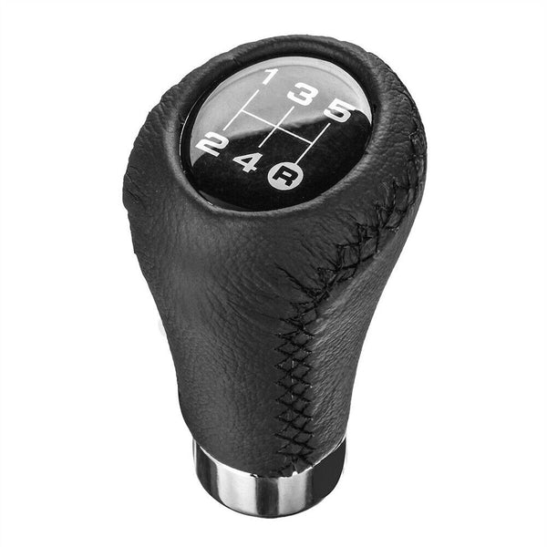 Leather 5 Speed Manual Car Gear Stick Shift Knob Shifter Lever Universal AU