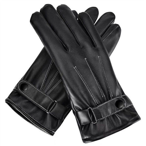 Leather Gloves Motorcycle Men Full Finger Touch Screen Driving Winter Warm New