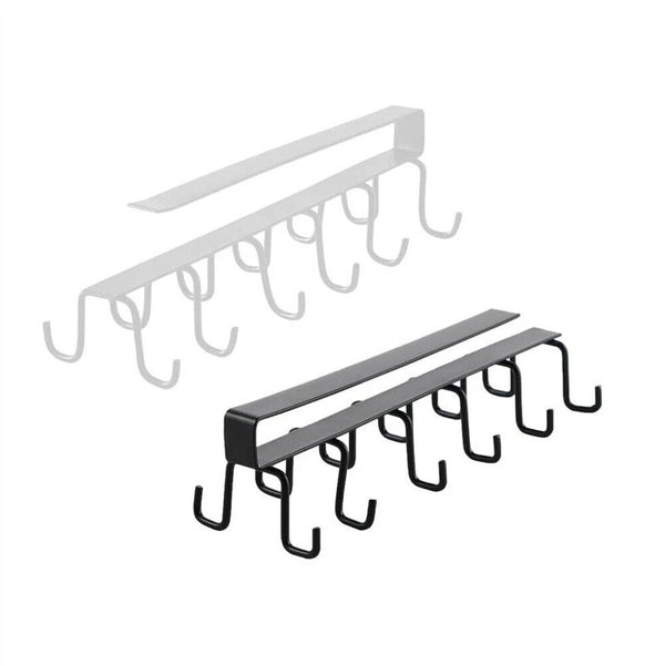Double Hook Under Shelf Kitchen Cabinet Hanger Organiser Mug Cup Rack Holder