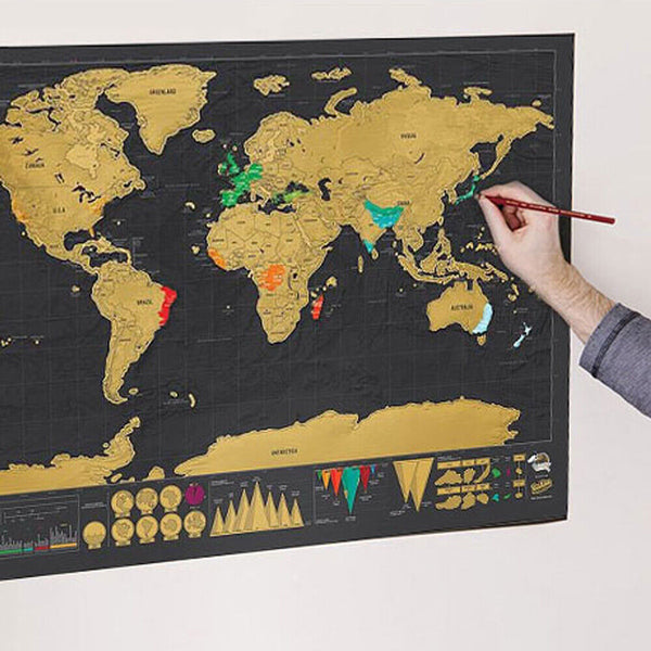 New Deluxe Large Scratch Off Map Personalised World Map Travel Atlas Travel Gift