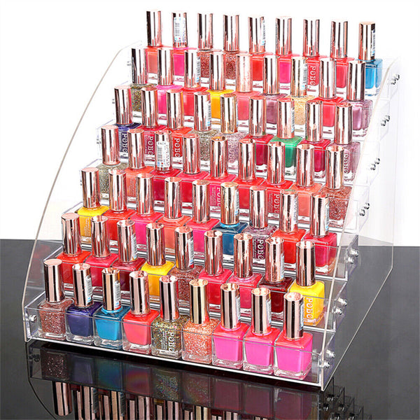 Acrylic Nail Polish Varnish Organiser Holder Desk Storage Stand Display Rack AU