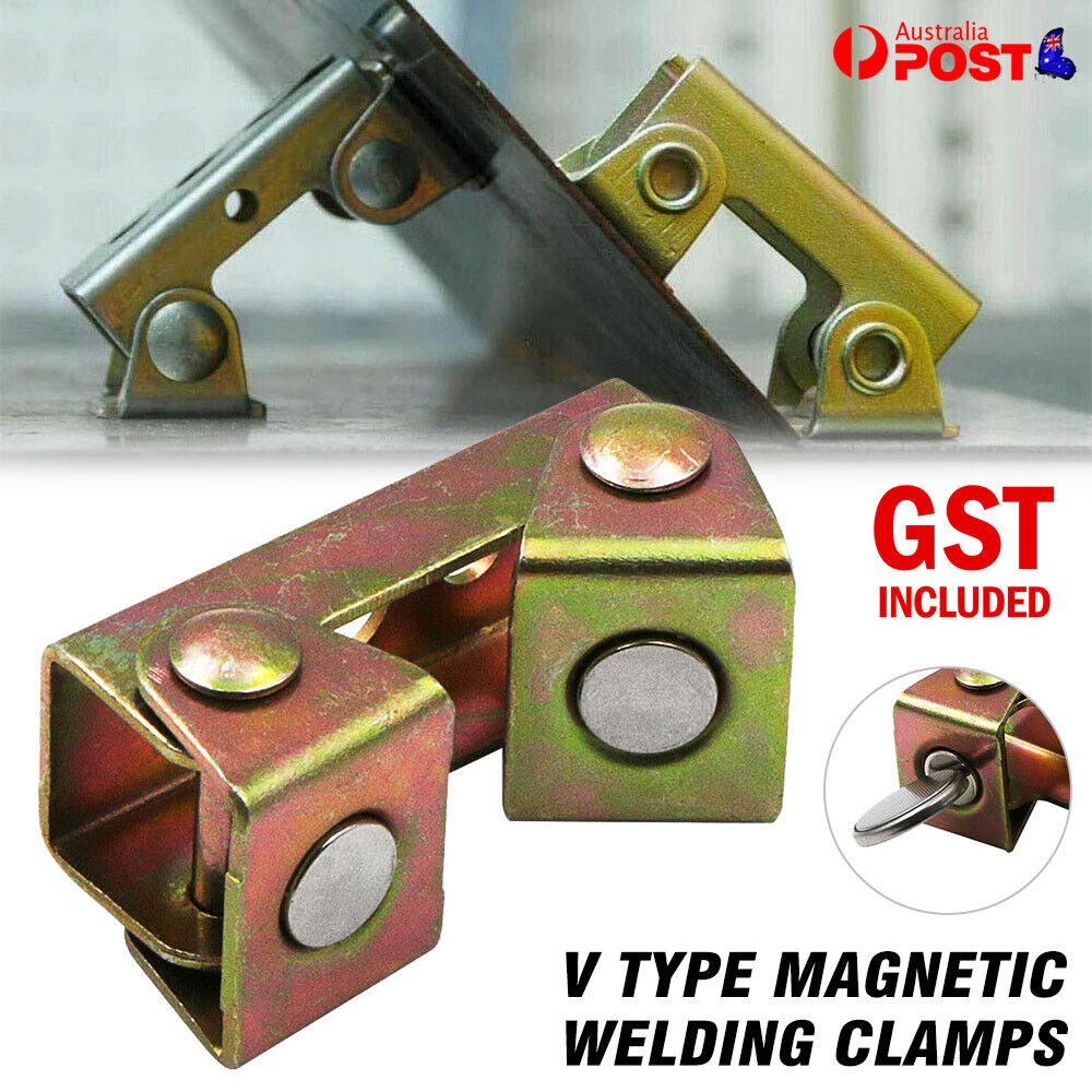 UP 10X Welding Clamps V Type Magnetic Holder Suspender Fixture Adjustable V-Pads