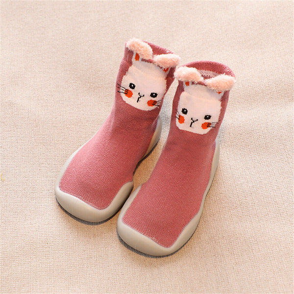 Kids Baby Girl Boys Toddler Anti-slip Soft Slippers Socks Cotton  Slippers Shoes