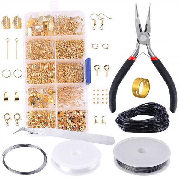 Jewellery Making Findings Kit DIY Wire Pliers Set Starter Tools Necklace Repair