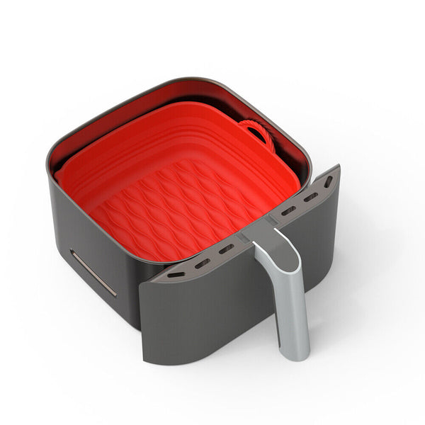 1/2X Reusable Air Fryer Basket Liner Air Fryer Silicone Pot Non-Stick BakingTray
