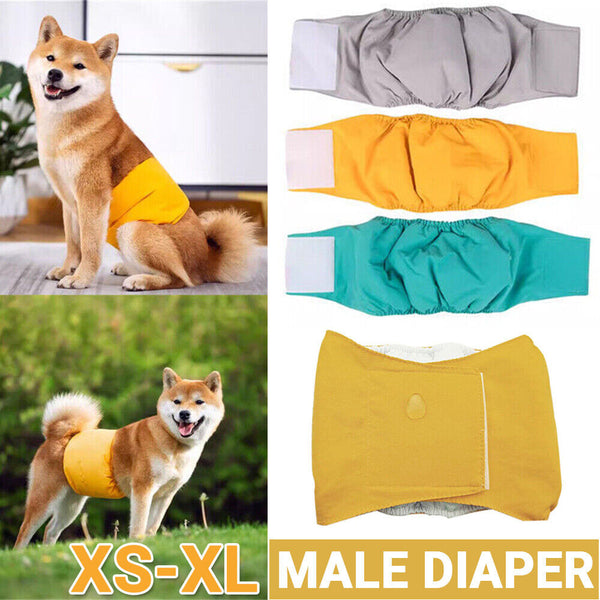 Male Pet Dog Puppy Nappy Diaper Belly Wrap Band Sanitary Pants Underpants XS-XL