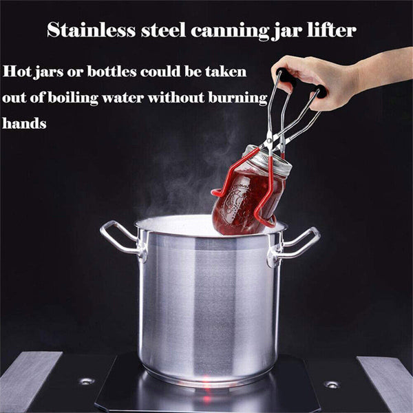 Stainless Steel Canning Jar Lifter Anti-Slip Lifting Tongs Gripper Anti-scalding