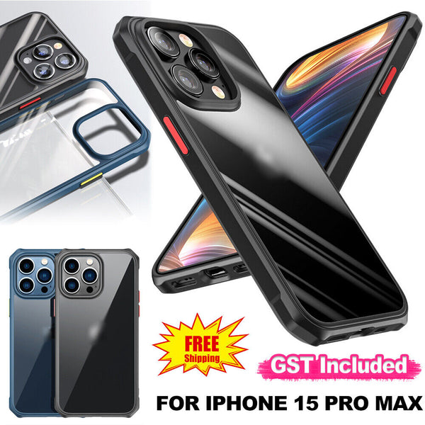 Shockproof Clear Case for iPhone 15  Pro Max