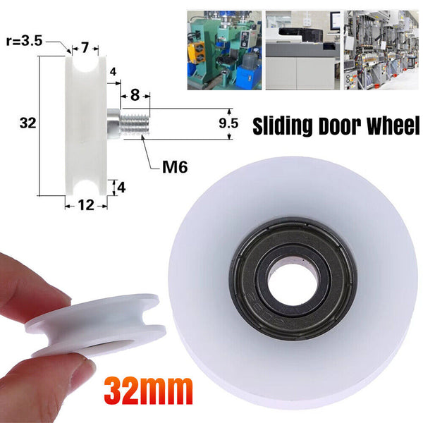 32mm Sliding Door Wheel Security Screen Sliding Rollers Glass DIY Parts