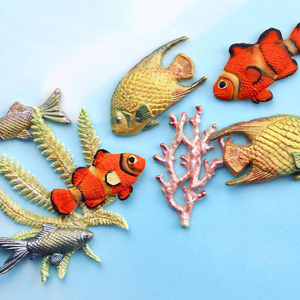 3x Sea Fish Coral Silicone Fondant Cake Decorating Mold Sugarcraft Icing Mould