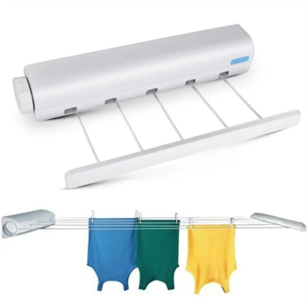 Wall Mounted Clothes Hanger Dryer Clothesline Laundry Washing Line Drying Rack