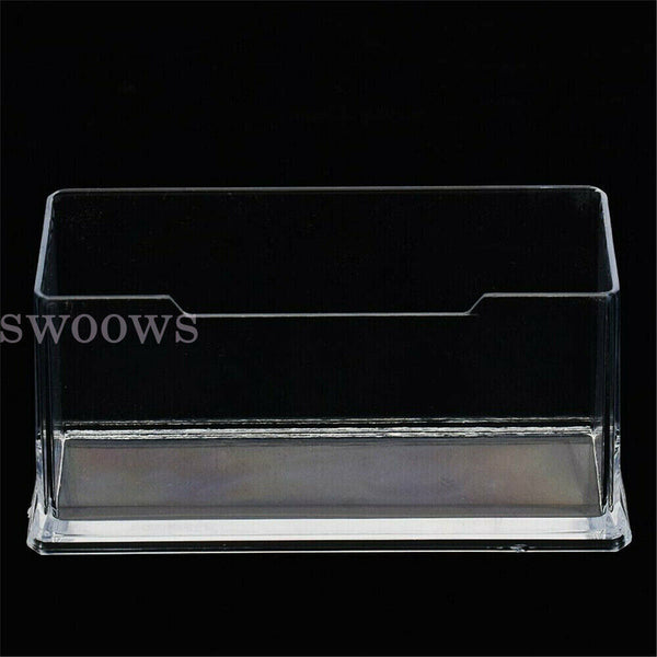 5/10x Business Card Holder Display Clear Desktop PMMA Stand Plastic Desk Shelf