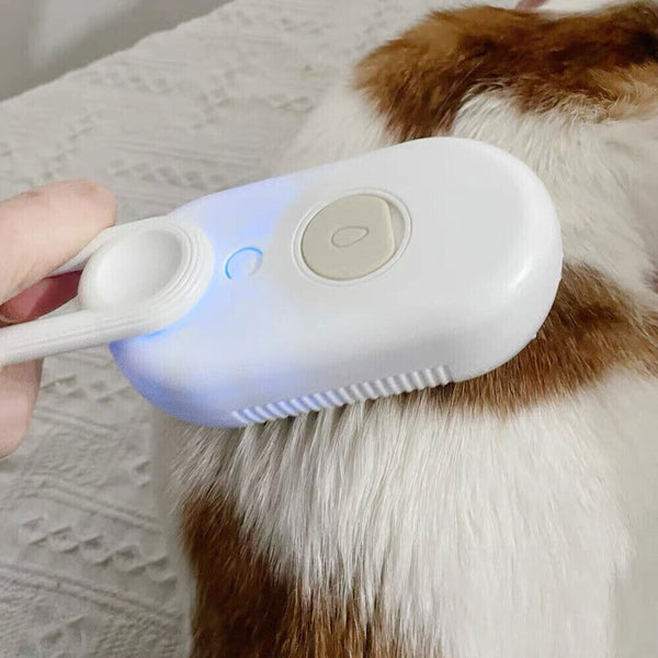 1/2x 3 in 1 Cat Steam Brush Pet Grooming Dog Brush Electric Spray Massage Steamy