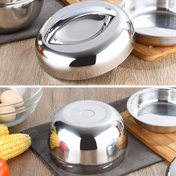 1/2Stainless Steel Thermo Insulated Thermal Lunch Bento Box Round Food Container