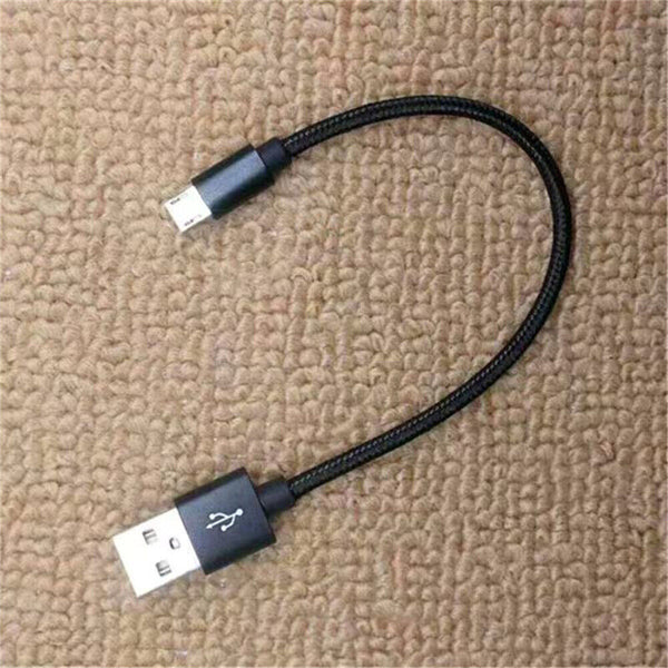 1/2x 20CM Short Braided Micro USB Cable Fast Sync Charging Data Transfer Cable