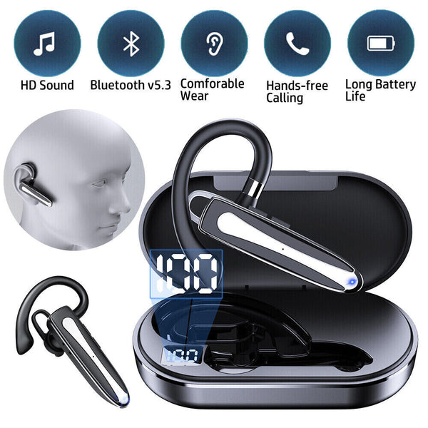 Bluetooth Wireless Earpiece Trucker Handsfree Earphone Earbud Headset