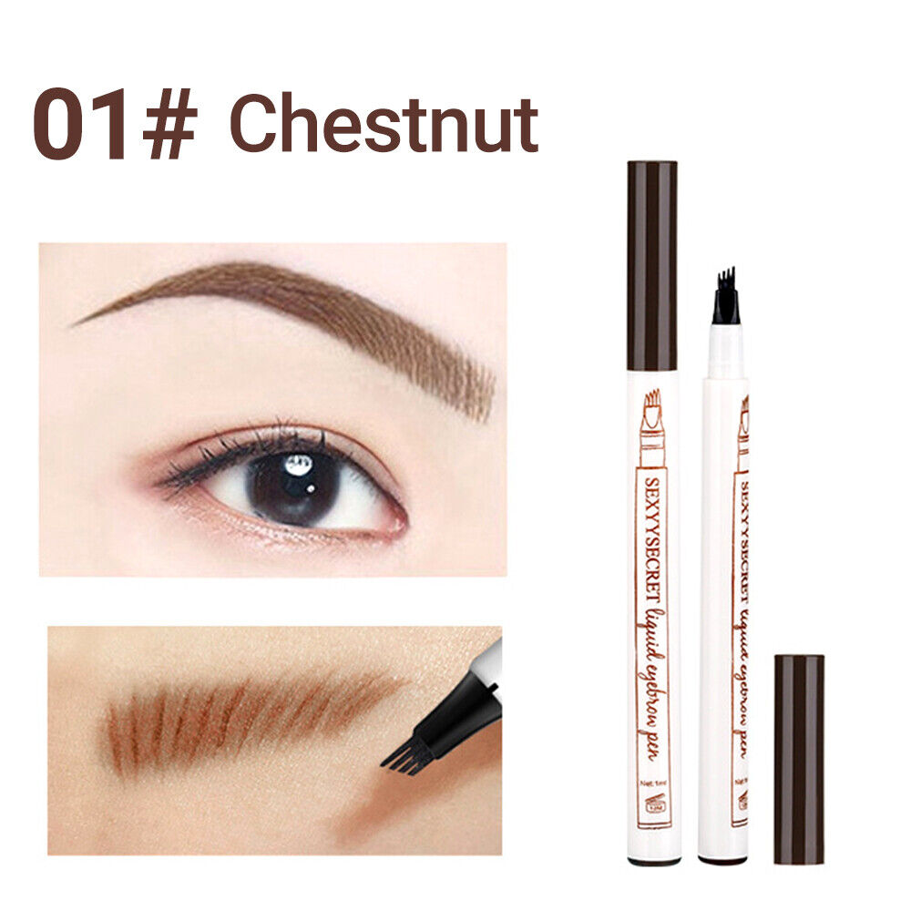 New Waterproof Eyebrow Microblading Ink Pen Pencil Tattoo 3D 4 Fork Pen Makeup