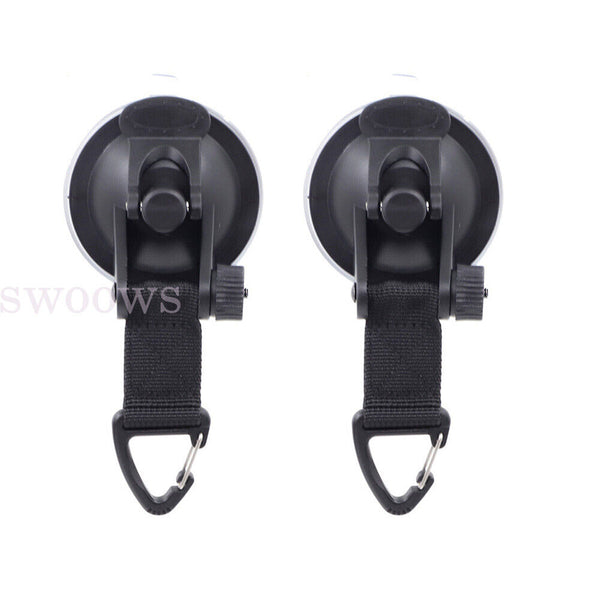 1-4PCS Heavy Duty Suction Cup Anchor Tie Downs w/Hooks Lock Car Awning Camping