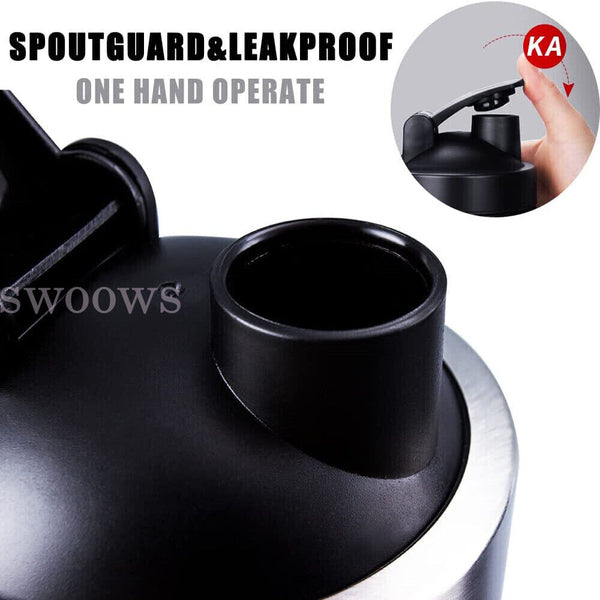 1/2x 750ml Stainless Steel Single Layer Shaker Cup Sports Water Cup, Fitness Cup