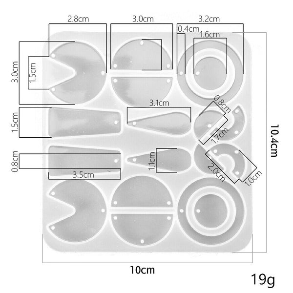 Silicone Resin Moulds Mold Jewelry Earring Pendant Casting Craft DIY Kit Set