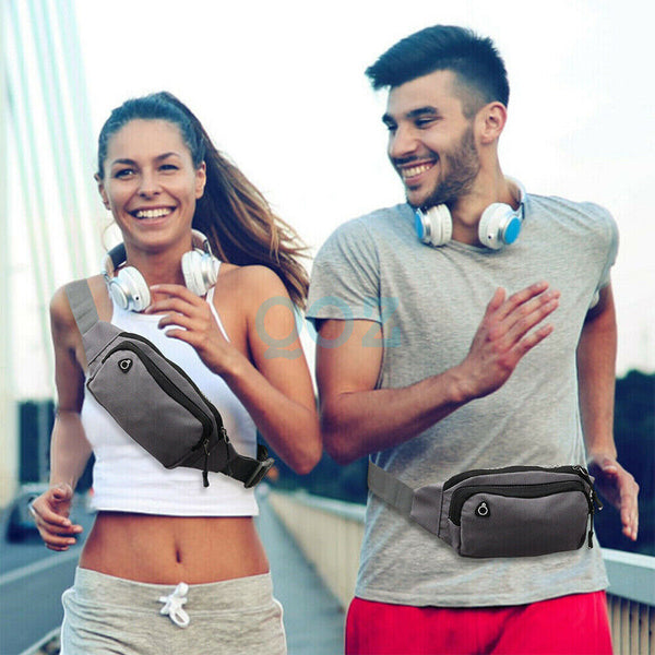 Unisex Handy Waist Belt Climbing Hiking Sport Bum Bag Fanny Pack Zip Pouch Large