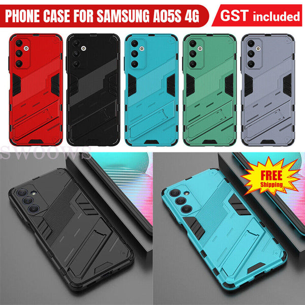 Shockproof Hybrid Armor Magnetic Stand Hard Dual Case For Samsung Galaxy A05s 4G