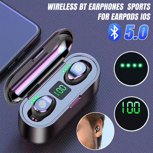 Wireless Bluetooth Earphones Headphones Earbuds Sports for Earpods iOS Android