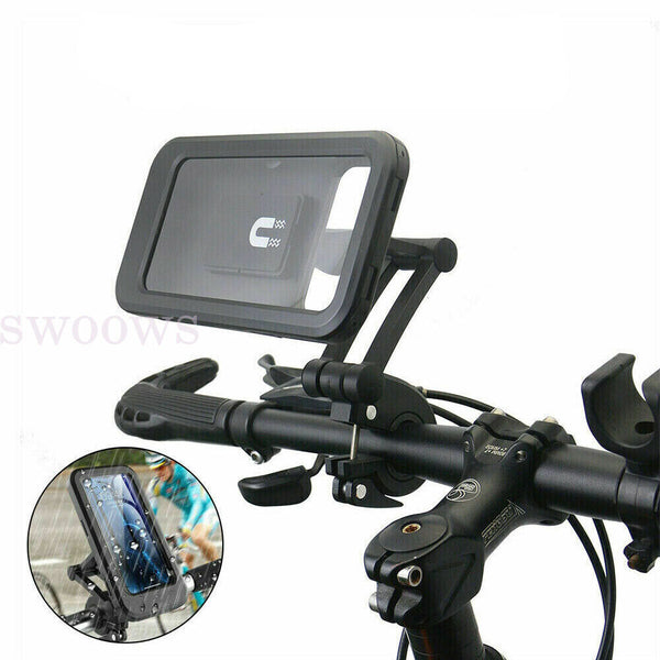 Waterproof Bicycle Bike Motorcycle Handlebar Mount Holder Case For Mobile Phone