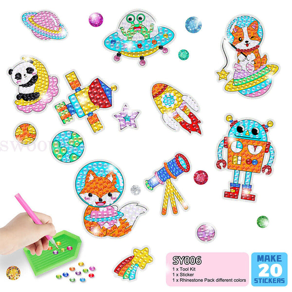 Kids Diamond Drawing Tool Kit DIY Art Craft Diamond Sticker Cartoon Drawing Tool