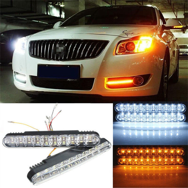 AU 2X 30 LED Car Daytime Running Light DRL Daylight Lamp with Indicators IP65