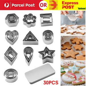 30PC Polymer Clay Cutter Stainless Steel Geometry DIY Pottery Tool Cutting Mould