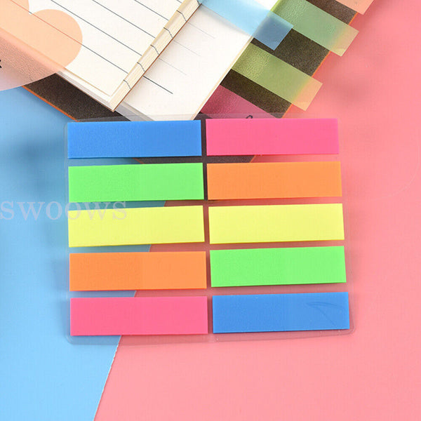 up 1000x Sticky Notes Bookmaker Page Maker Tabs Index Stickers Memo Pad Coloured