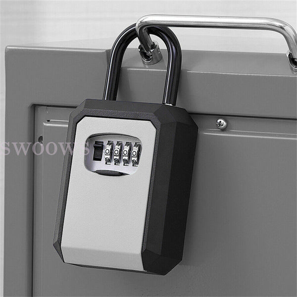 1/2x 4-Digit Combination Lock Key Safe Storage Box Padlock Security Home Outdoor