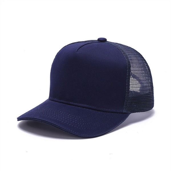 Plain Trucker Cap Hat Unisex Adjustable Mesh Baseball Promotional Various Colors