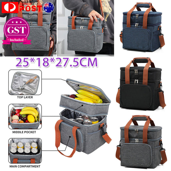 Outdoor Portable Lunch Bag Thermal Insulated Food Container Cooler Bag Crossbody