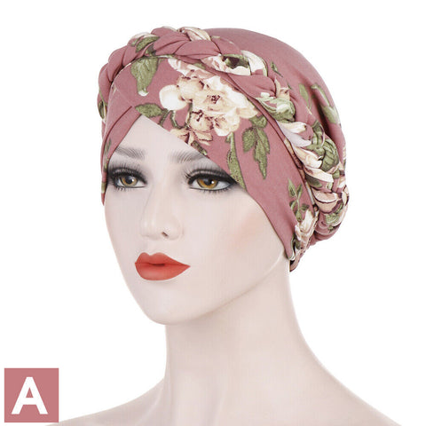 Women's Floral Chemo Cap Cancer Hat Muslim Hair Scarf Turban Hijab Head Wrap AU