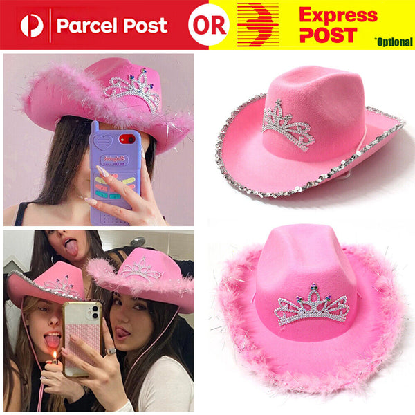 Pink Cowgirl Hat Cowboy Hat Felt Cowboy Costume Access Hat Play Dress Up Party