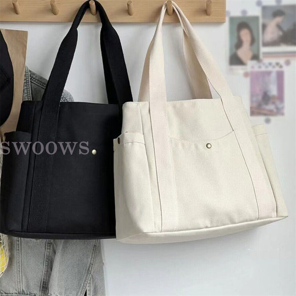 Women Canvas Tote Bag Travel Casual Handbag Shoulder Bag Large Shopping Bags