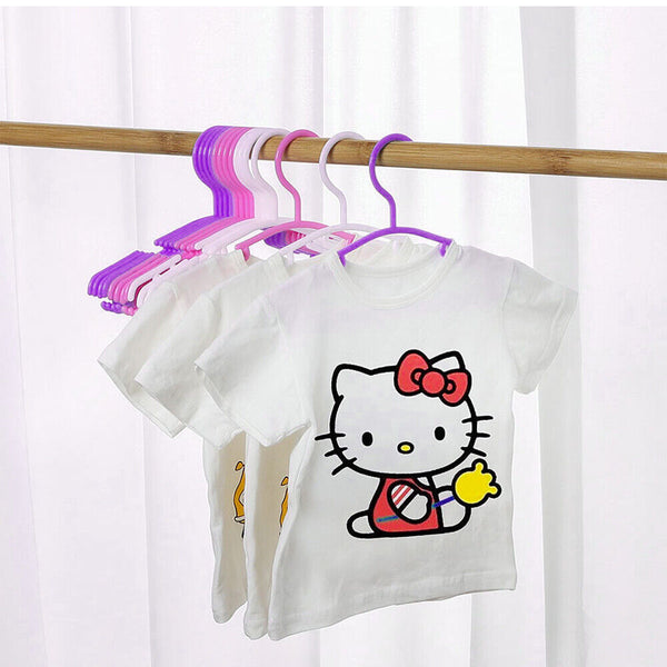 10PCS Children Coat Hangers Kids Clothes Hanger Baby Coat Rack