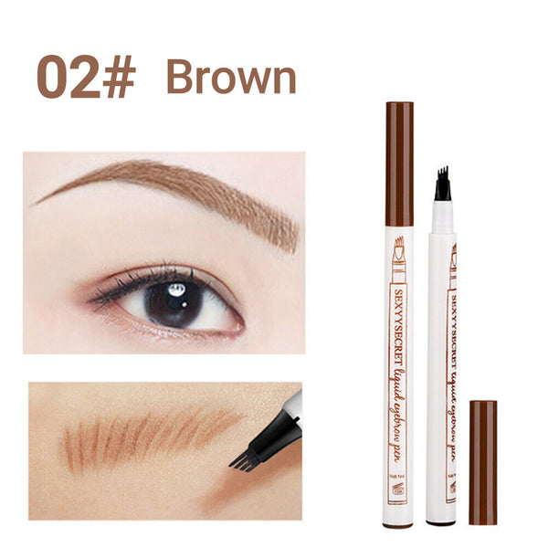 New Waterproof Eyebrow Microblading Ink Pen Pencil Tattoo 3D 4 Fork Pen Makeup