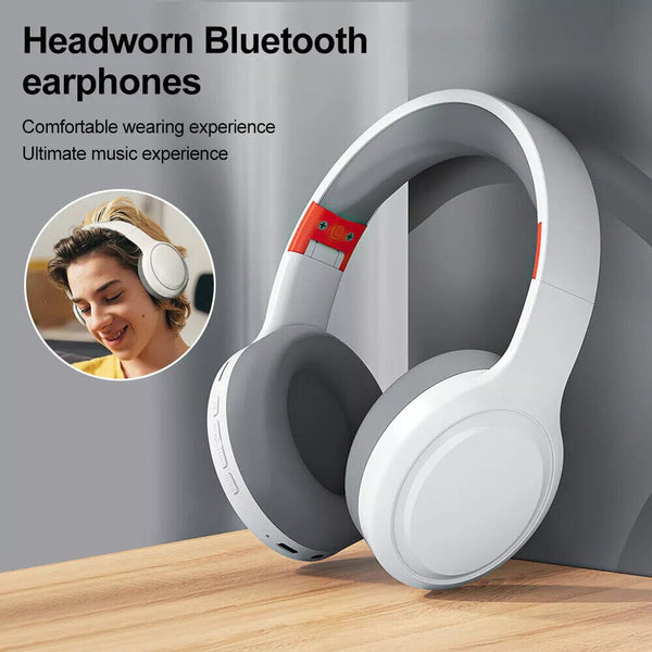 Wireless Headphones Bluetooth Noise Cancelling Stereo Earphones Over Ear Headset