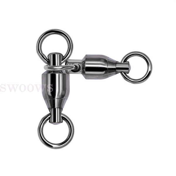 Ball Bearing Swivels Stainless Steel Solid Welded Rings Fishing Tackle