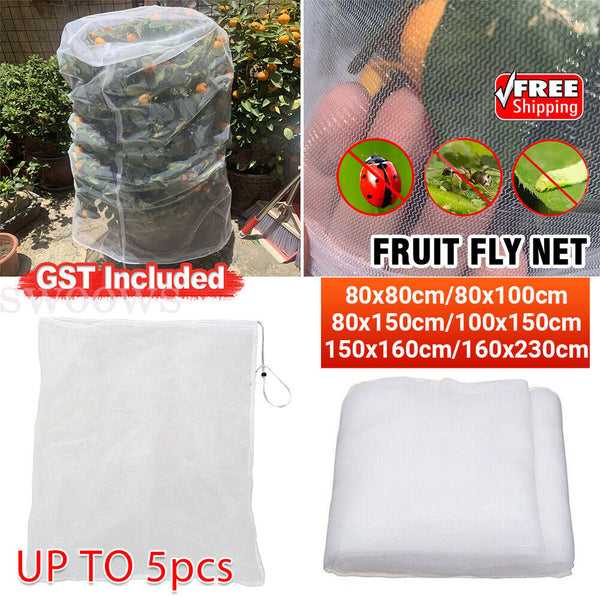 Up to 5pc Fruit Fly Net Insect Mesh Vegetable Garden Plant Crop Protection Cover