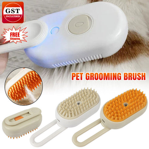 1/2x 3 in 1 Cat Steam Brush Pet Grooming Dog Brush Electric Spray Massage Steamy
