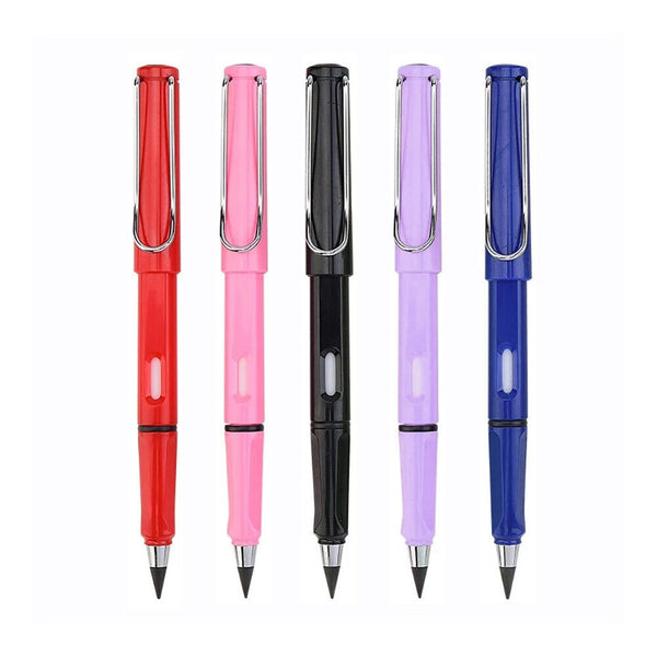 2PCS Office Everlasting Pencil Eternal Metal Pen Inkless Pen Painting Student