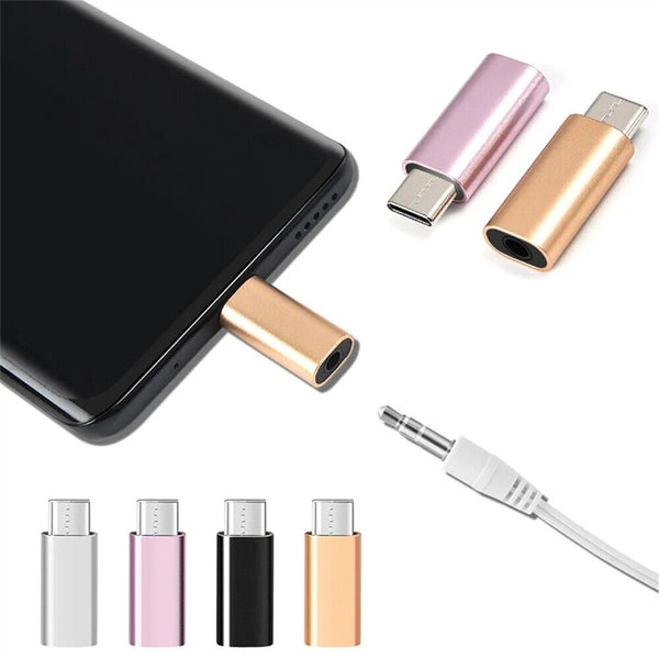 Type-C To 3.5mm Earphone USB-C Headphone Adapter Audio AU