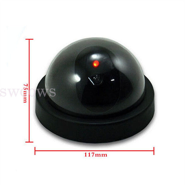 Dome Dummy Home Security Surveillance Camera W/ Simulated IR Flashing Red HOME