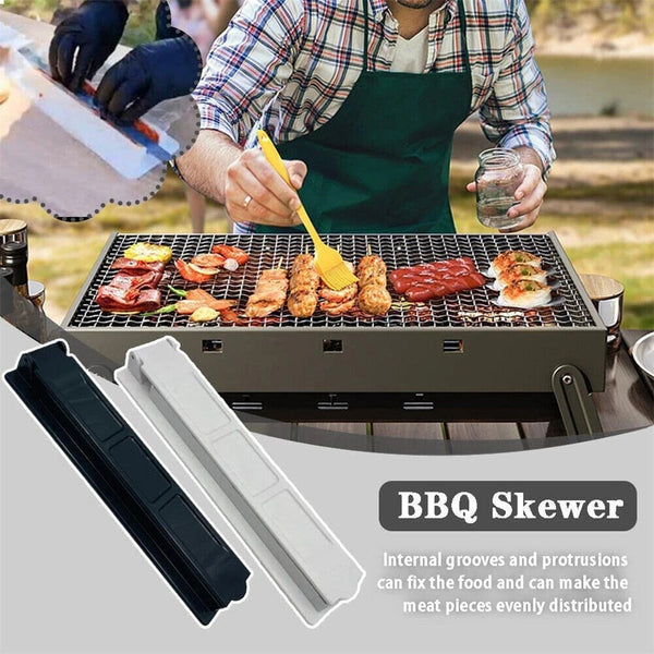 Skewers Kebab Maker Outdoor Barbecue Stringer Box Machine String Grill BBQ Tool