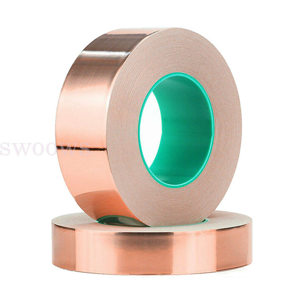 Double Sided Copper Foil Tape 50M x10mm EMI Shielding Conductive Adhesive Tapes