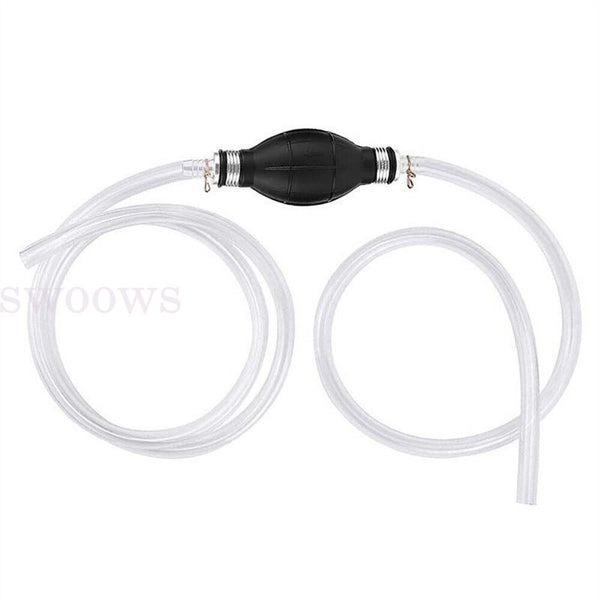 Manual Water Oil Liquid Syphon Petrol Fuel Hose Transfer Pump Hand Siphon Pipe